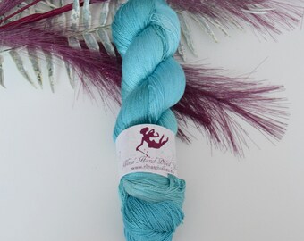 HARMONY - Seaglass - hand dyed yarn, 100% mulberry silk, cobweb lace weight, 2ply