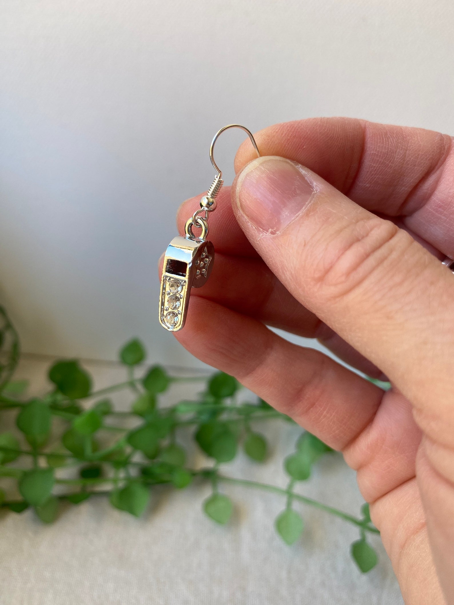 3D Netball Umpire Whistle Earrings Silver Plated 3D Whistle Etsy UK