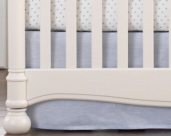 blue and gray crib bedding