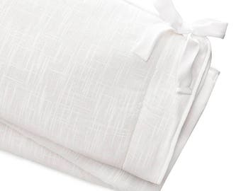 plain white cot bedding