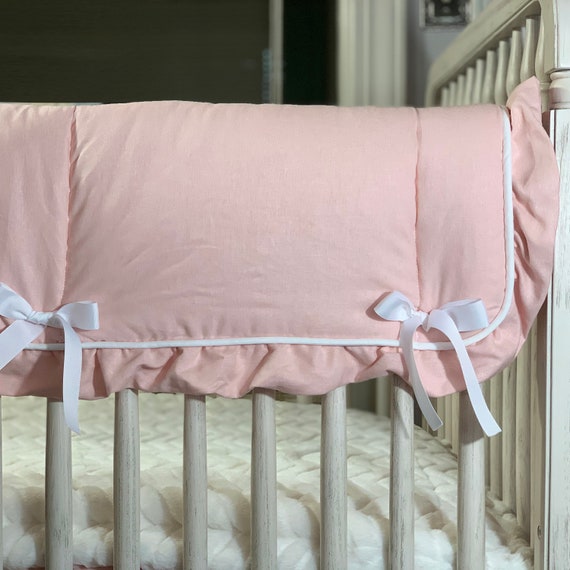 monogrammed crib rail cover