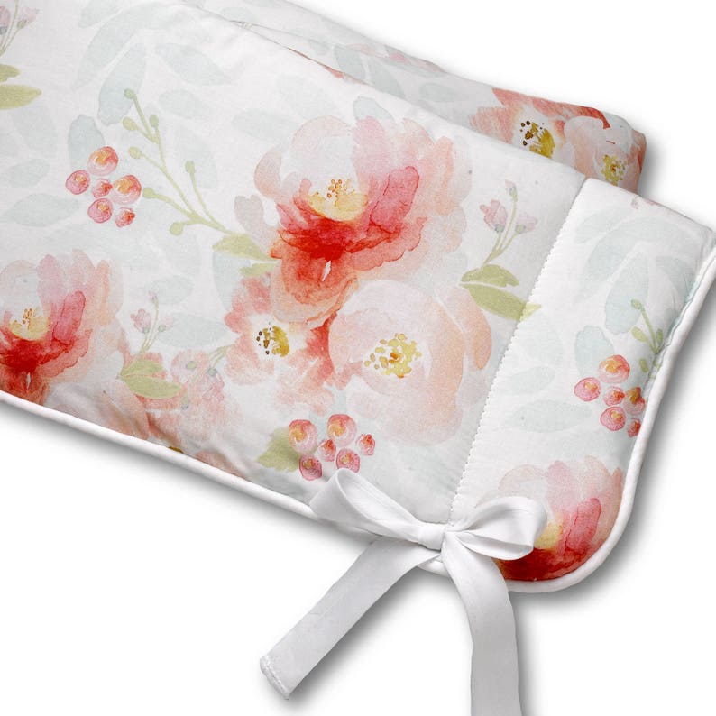 watercolor floral baby bedding