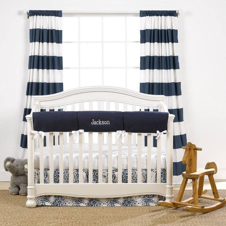 navy baby bedding