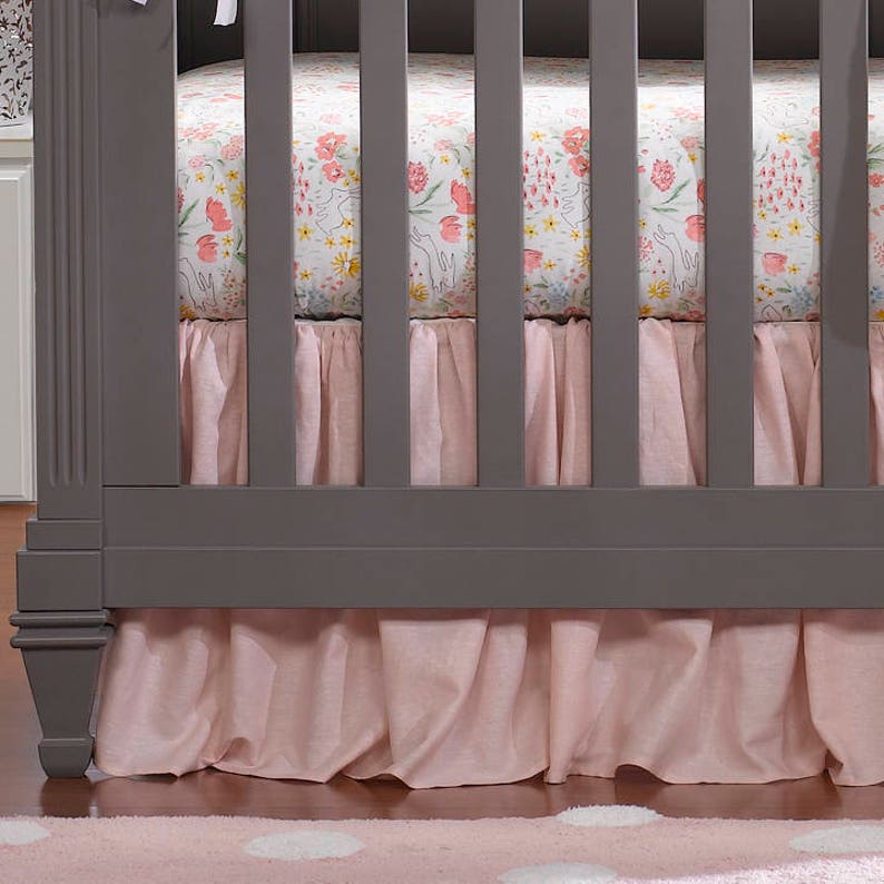 linen crib skirt