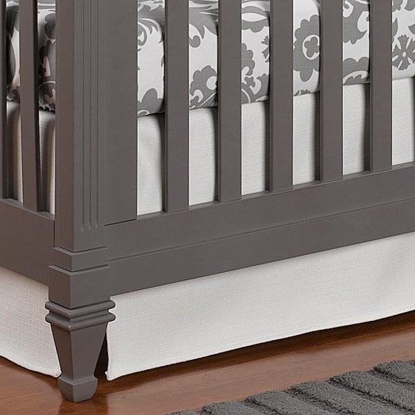 White Crib Skirt Etsy