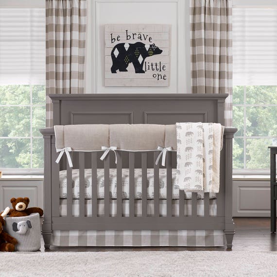 Woodland Crib Bedding Bear Neutral Baby - Rustic Woodland Crib Bedding Boy Woodland Crib Bedding Bear Neutral Baby - Rustic Woodland Crib Bedding Boy