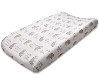 Cubby Contoured Changing Pad Cover | Gender Neutral Crib Bedding | Woodland Changing Pad Cover | Woodland Nursery