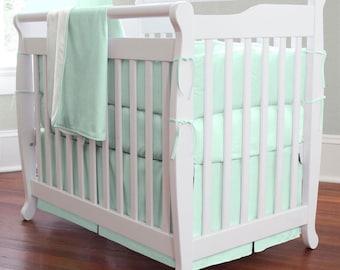 mint green crib bedding