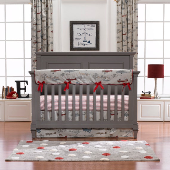 baby boy airplane crib bedding