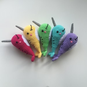 Narwhal Crochet Pattern - amigurumi narwhal - kawaii narwhal