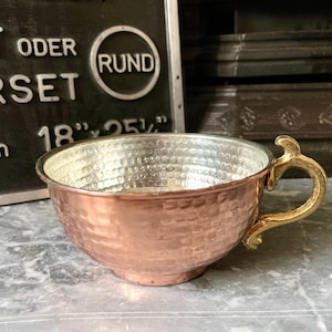 Copper Beauty: Hand-Hammered Bowl for Shaving, Cereal, Soup, and More