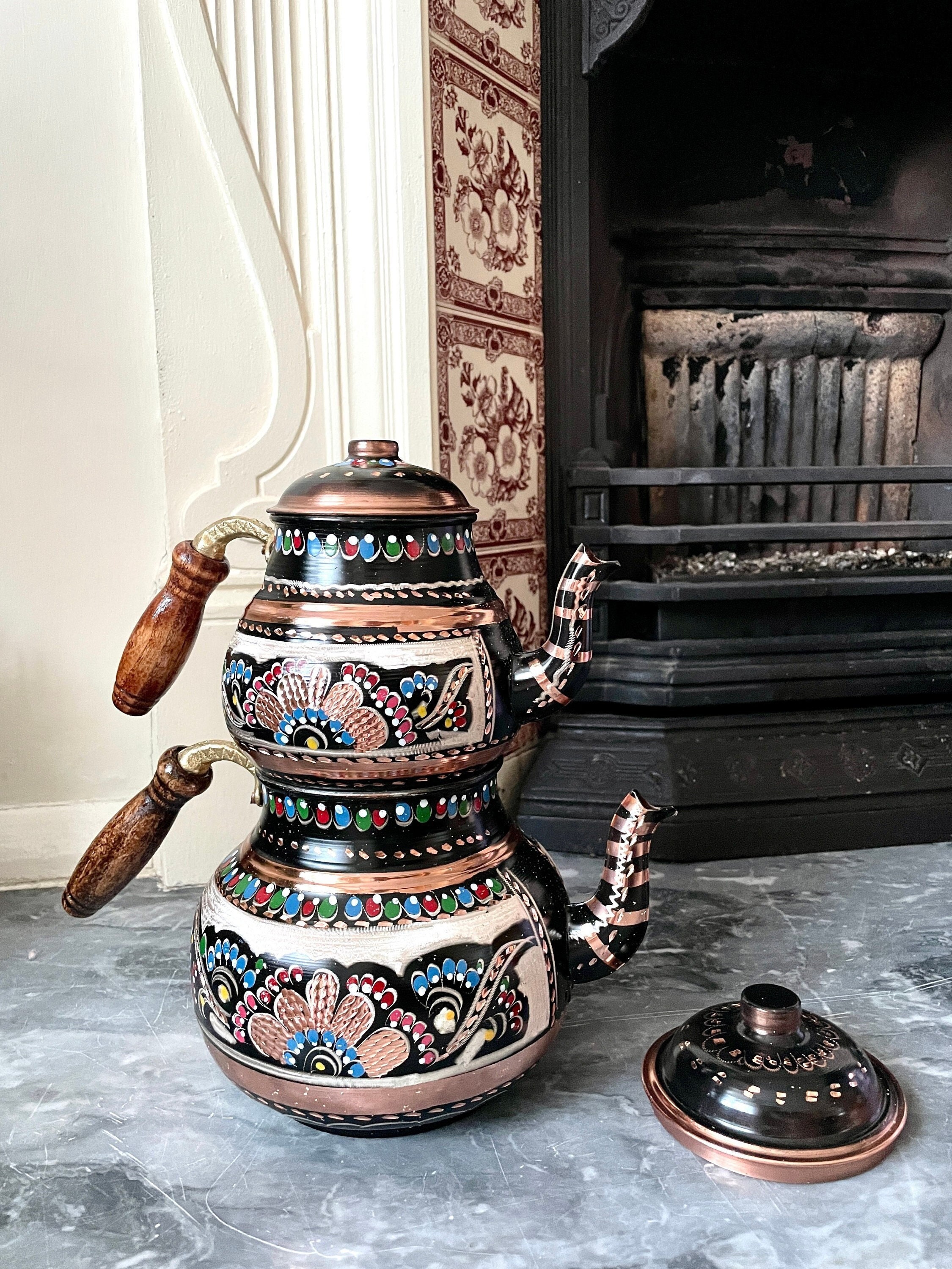 Small Brass Turkish Teapot / Coffee Pot — Green Witch Vintage & Handmade