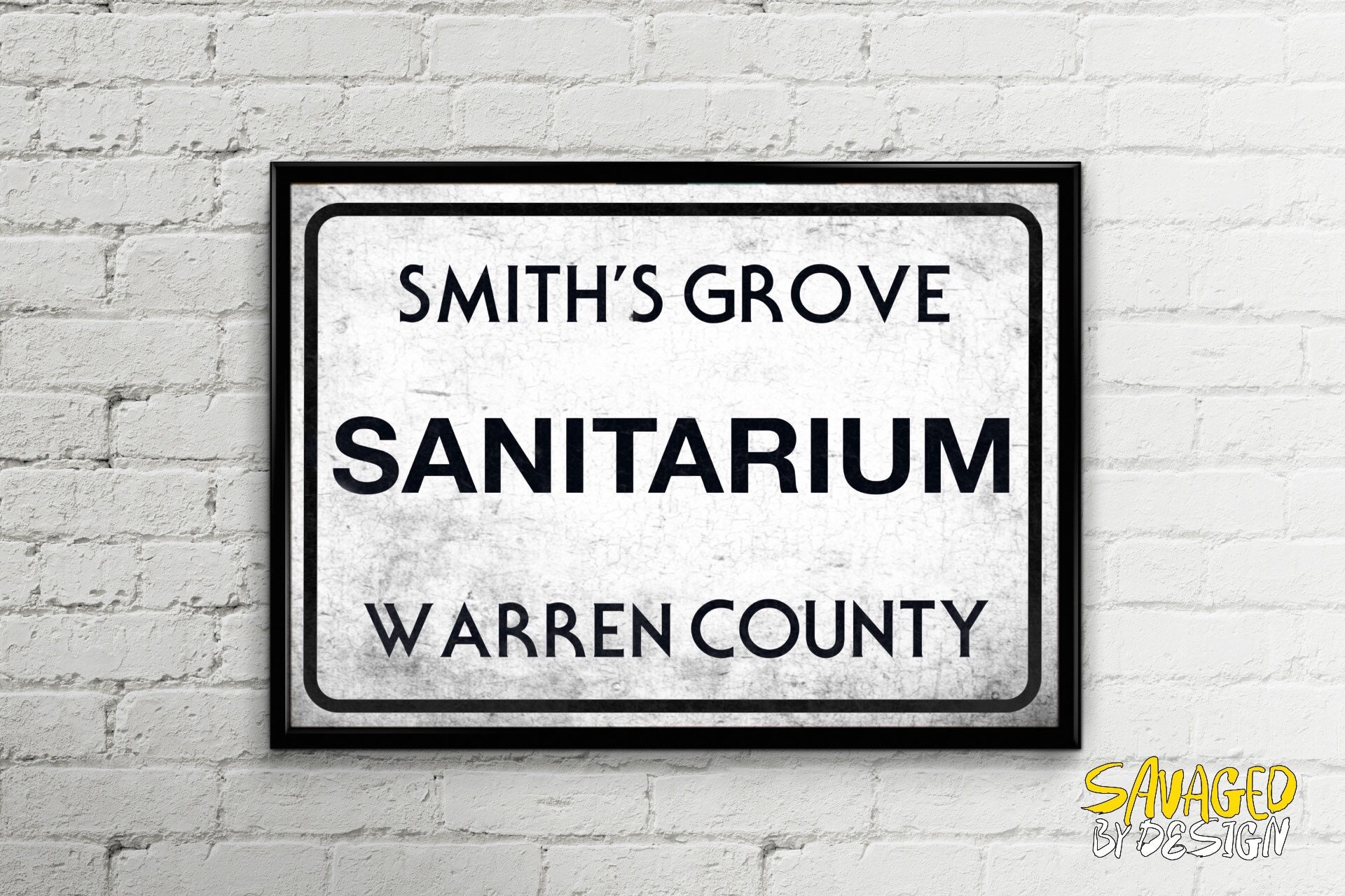 Smiths Grove Sanitarium Sign Print from Halloween Michael Etsy