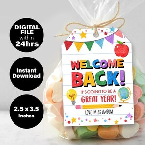 Personalisierter erster Schultag Anhänger: Printable Back to School (2,5x3,5 ") (PDF)