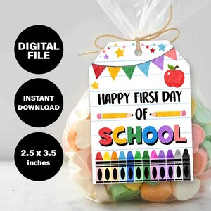 Druckbare Einschulung Tag: Andenken Geschenkanhänger (PDF)