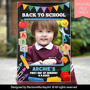 Printable Back to School Photo Booth Frame, Welcome Back to School Photo Booth Frame, First Day of School Frame, Back to School Frame