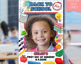 Personalized Back to School Photo Booth Frame (Digital Download)