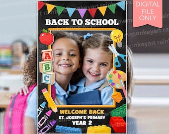 Personalized Back to School Photo Booth Frame (Digital Download)