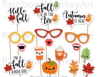 printable fall photo booth props
