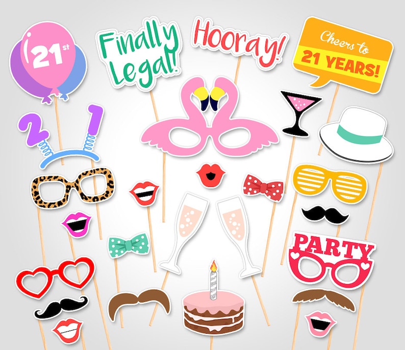 Printable Birthday Prop - 21st Birthday Printable Picture Booth Props - Birthday Photobooth Props - Birthday Photograph Booth Prop image relating to Printable Photo Booth Props Birthday known as Printable Birthday Prop - 21st Birthday Printable Image Booth Props - Birthday Photobooth Props - Birthday Photograph Booth Prop