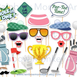 Printable Golf Photo Booth Props: Party Decorations (Digital Download)
