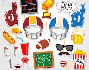 Football Photo Booth Props: Party Decorations (Digital Download)