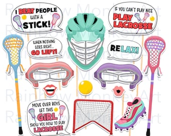 Printable Lacrosse Photo Booth Props - Lacrosse Photobooth Props - Lacrosse Props - Lacrosse Sports Props - Lacrosse Props  Lacrosse Party