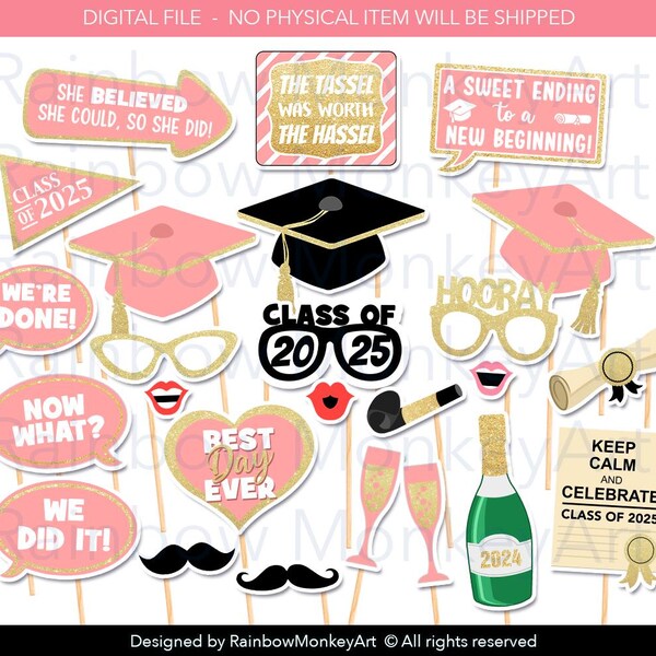 Graduationa Signs Pink Pink Graduation - Etsy