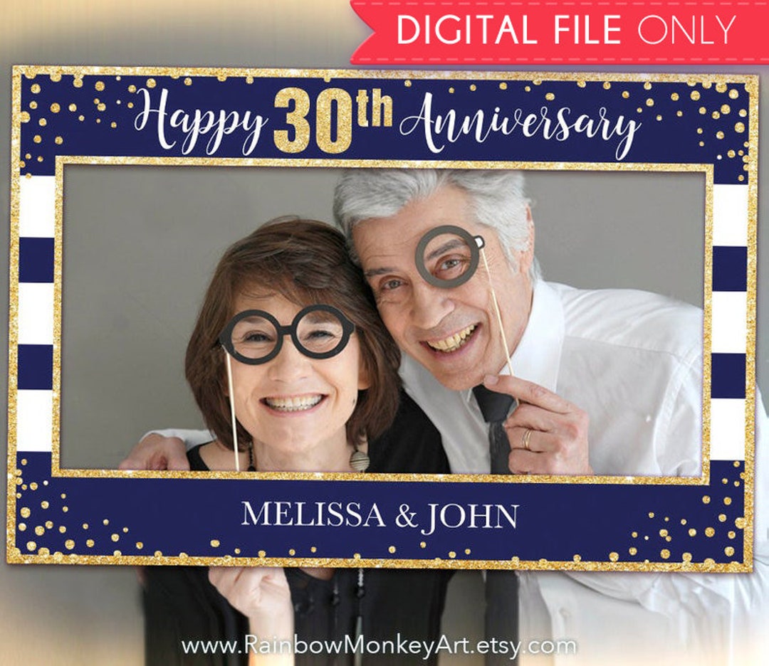 Printable 30th Anniversary Photo Booth Frame 30th Etsy UK