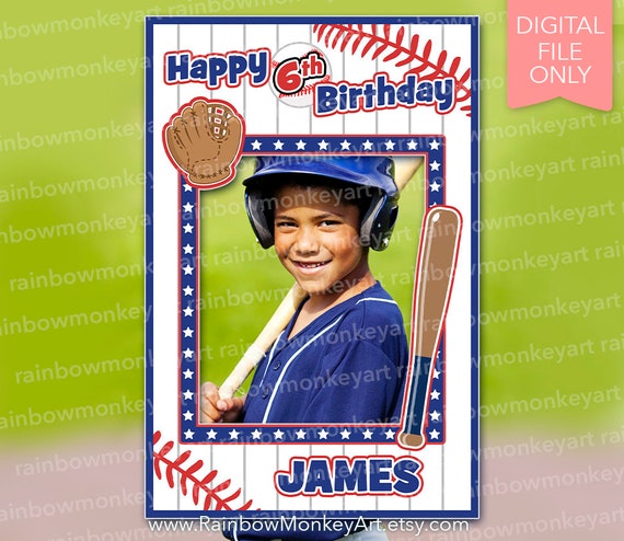 Baseball Birthday Party Printable Photo Booth Frame Baseball - Etsy