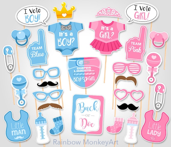 Gender Reveal Photo Booth Set Gender Reveal Photo Booth Set