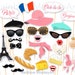 Paris Printable Photo Booth Props Paris Photobooth Props Paris Bridal ...