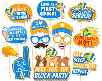 Printable Volleyball Puns Photo Booth Props - Funny Volleyball Puns Photobooth Props - Volleyball Props - Volleyball Props -Volleyball Party