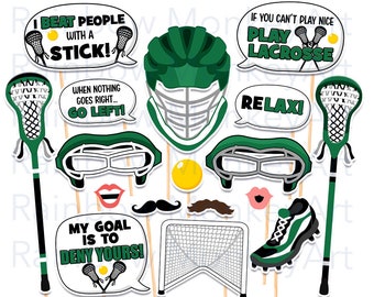 Printable Lacrosse Photo Booth Props - Lacrosse Photobooth Props - Lacrosse Props - Lacrosse Sports Props - Lacrosse Props  Lacrosse Party