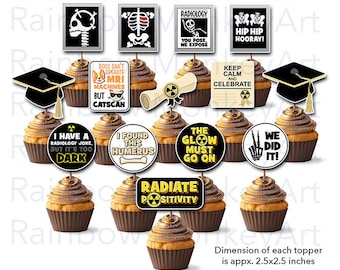Engraçados trocadilhos de radiologia para cupcakes (download digital)