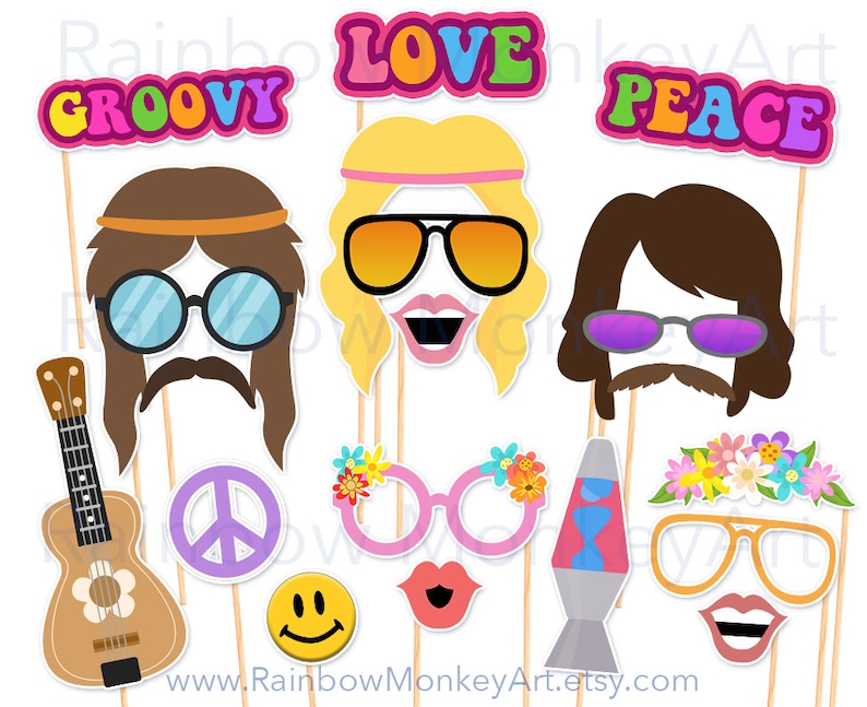 Printable 60s Photo Booth Props 60 s Style Photobooth Etsy printable-60s-photo-booth-props-60-s-style-photobooth-etsy