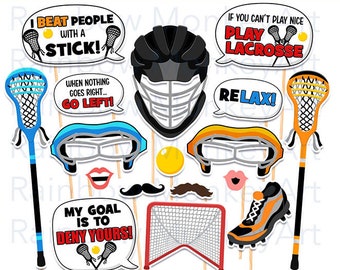 Imprimible Lacrosse Photo Booth Props - Lacrosse Photobooth Props - Lacrosse Props - Lacrosse Sports Props - Lacrosse Props Lacrosse Party