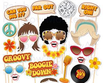 Printable 80s Photo Booth Props 80's Style Photobooth Props 80s ...