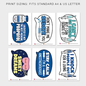 Anesthesiology Photo Booth Props | Funny Medical Puns (Digital File) image 4