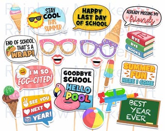Back to School Photo Booth Props: 19-Page Printable Set (PDF)