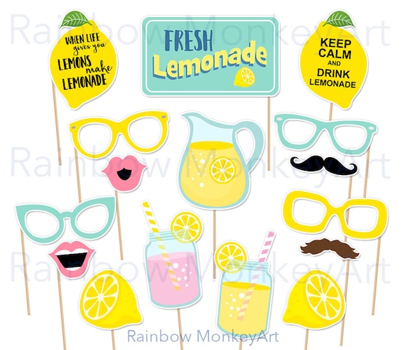 Printable Lemonade Image Booth Props - Lemonade Stall Photobooth Props - Lemonade Birthday Bash Image Booth Props - Birthday Bash Props photograph relating to Printable Photo Props called Printable Lemonade Photograph Booth Props - Lemonade Stall Photobooth Props - Lemonade Birthday Get together Photograph Booth Props - Birthday Get together Props