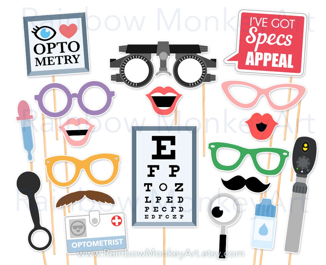 Printable Optometrist Photo Booth Props Optometrist Photo - Etsy