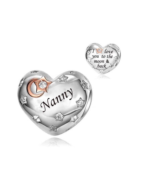I love you to the moon and back charm sale