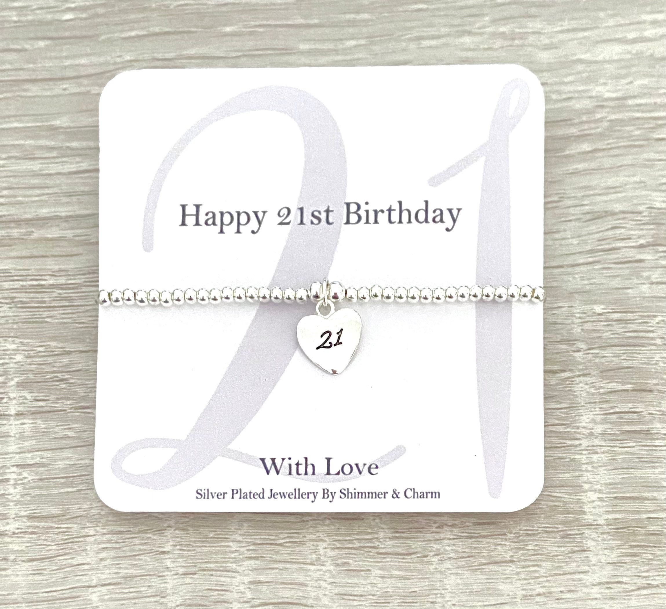 21st Birthday Wish Bracelet, 21st Charm Bracelet, 21st Birthday Card, 21st  Birthday Gift, 21st Wish String, Adjustable Friendship Bracelet :  Amazon.co.uk: Handmade Products