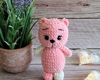 Gato de crochet, juguetes de crochet, peluche de gato, amantes de los gatos, juguetes amigurumi, juguete hecho a mano, juguetes de crochet