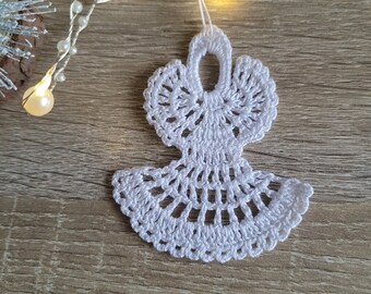 Crochet angel,Christmas tree decoration, Lovely present,Present tag