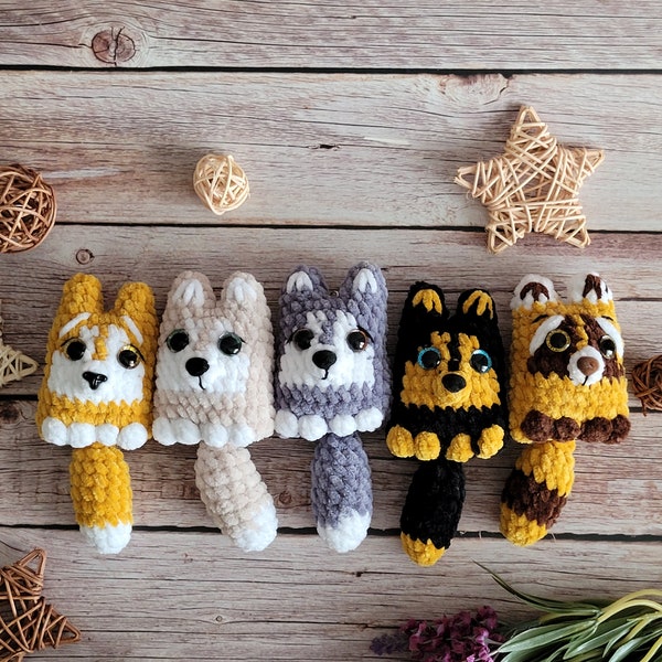 Chien au crochet, porte-clés, porte-clés, breloque de sac, décor de miroir de voiture, décor de rétroviseur, breloque de sac d'école, accessoires suspendus, cadeau mignon