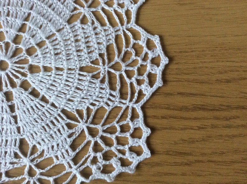 Hand crochet white doilynapkin lace decor center Etsy