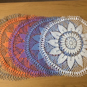 Hand crochet doilye, napkin, lace decor, center piece, table runner,Christmas gift
