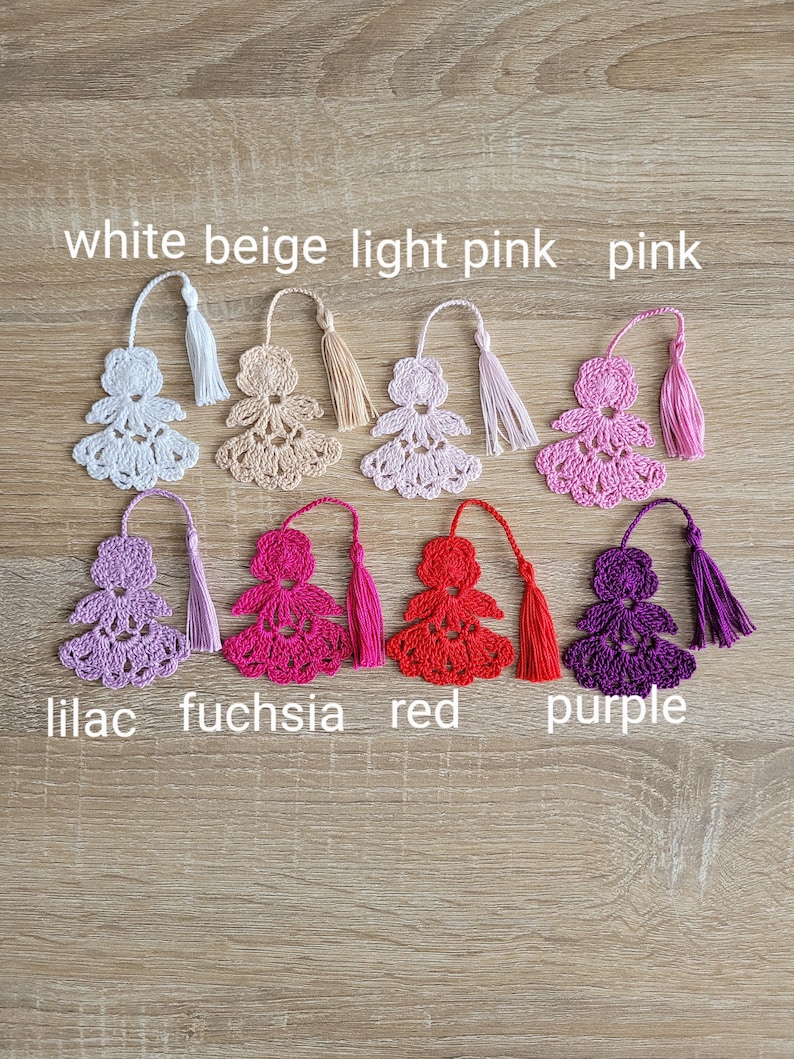 Lovely Crochet Angelcrochet Angel Bookmark Baptism Etsy